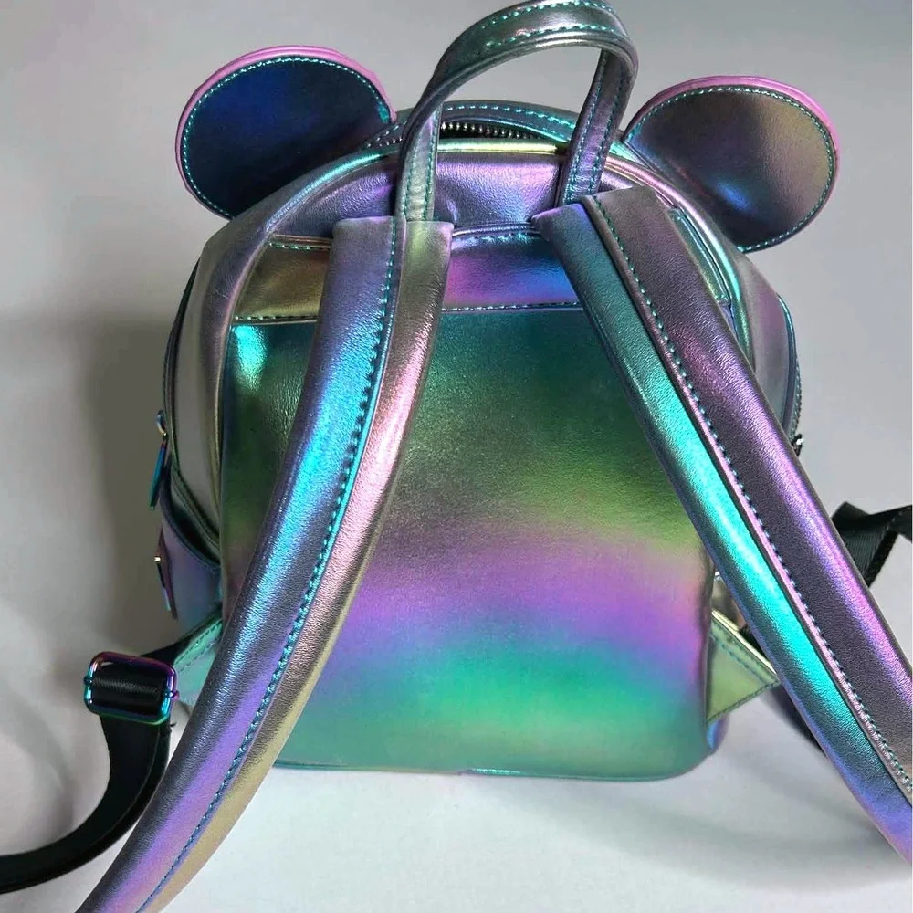 Disney Loungefly Mickey Mouse Iridescent Oil Slick Mini Backpack WDBK0719